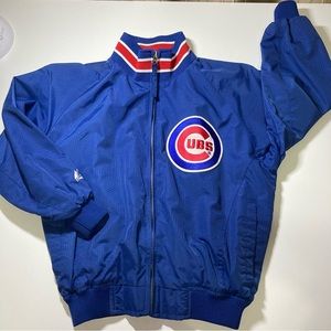 Chicago Cubs Youth M Windbreaker Majestic Lined Jacket Spring Medium Full Zip